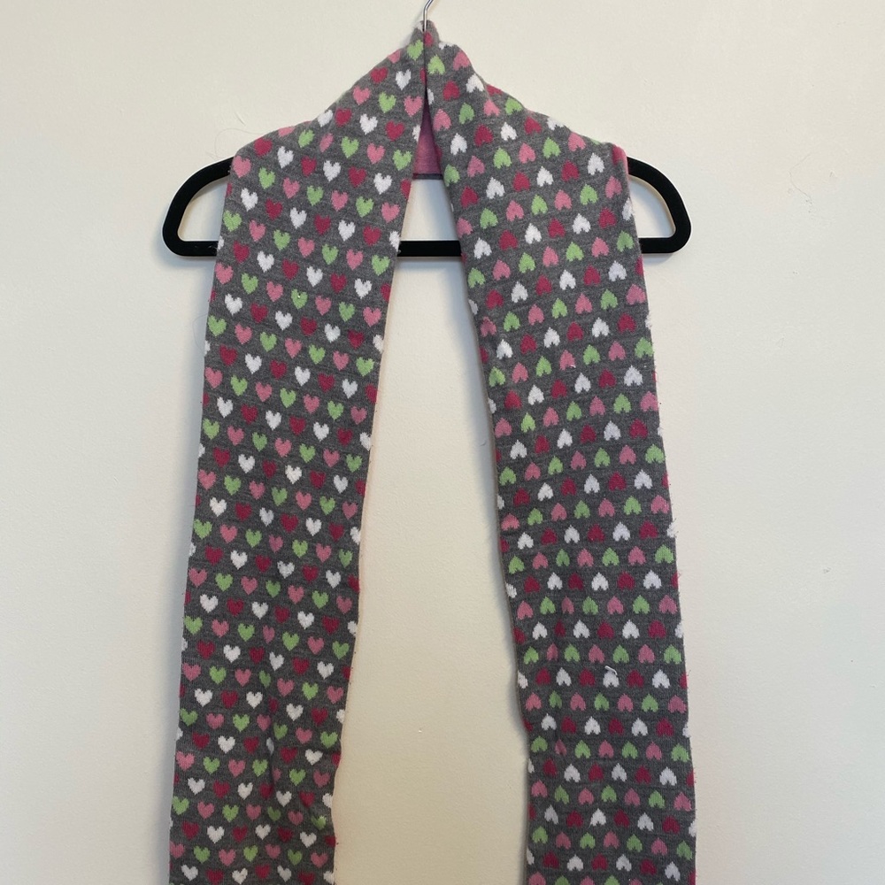 Reversible Pink Hearts Scarf